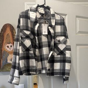 Black and White Plaid Jacket